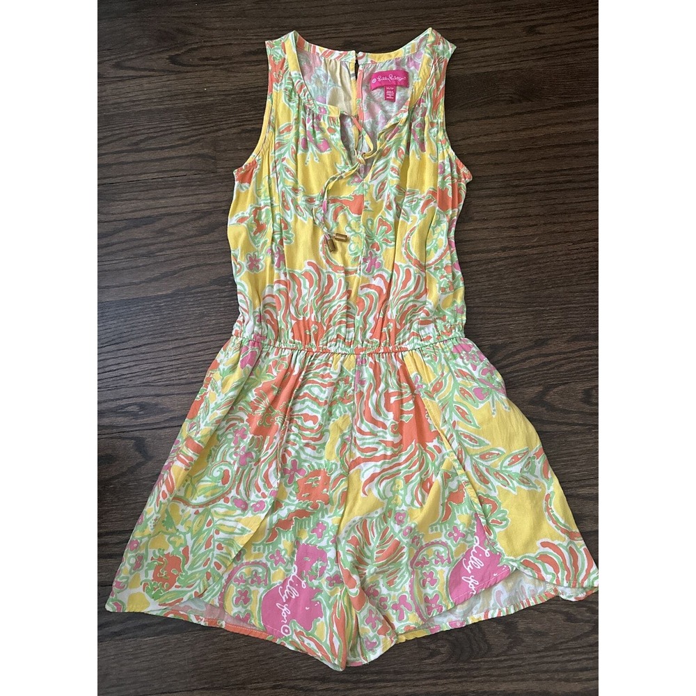 Lilly Pulitzer X Target Challis‎ Romper Women’s XS Yellow Multicolor Sleevless